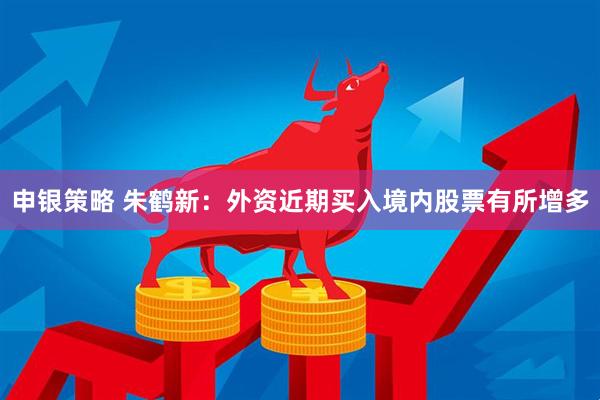 申银策略 朱鹤新：外资近期买入境内股票有所增多