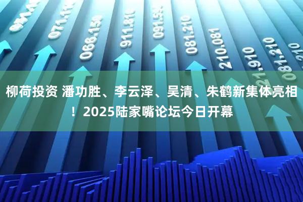 柳荷投资 潘功胜、李云泽、吴清、朱鹤新集体亮相！2025陆家嘴论坛今日开幕