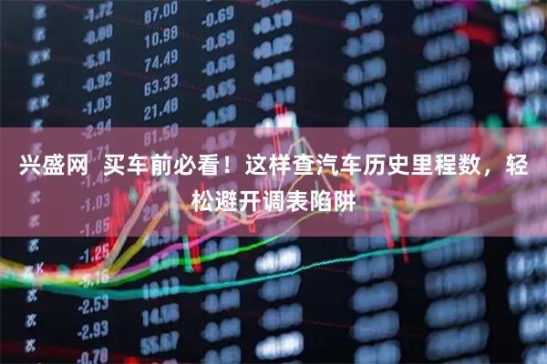 兴盛网  买车前必看！这样查汽车历史里程数，轻松避开调表陷阱