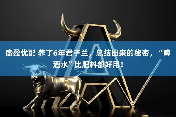盛盈优配 养了6年君子兰，总结出来的秘密，“啤酒水”比肥料都好用！